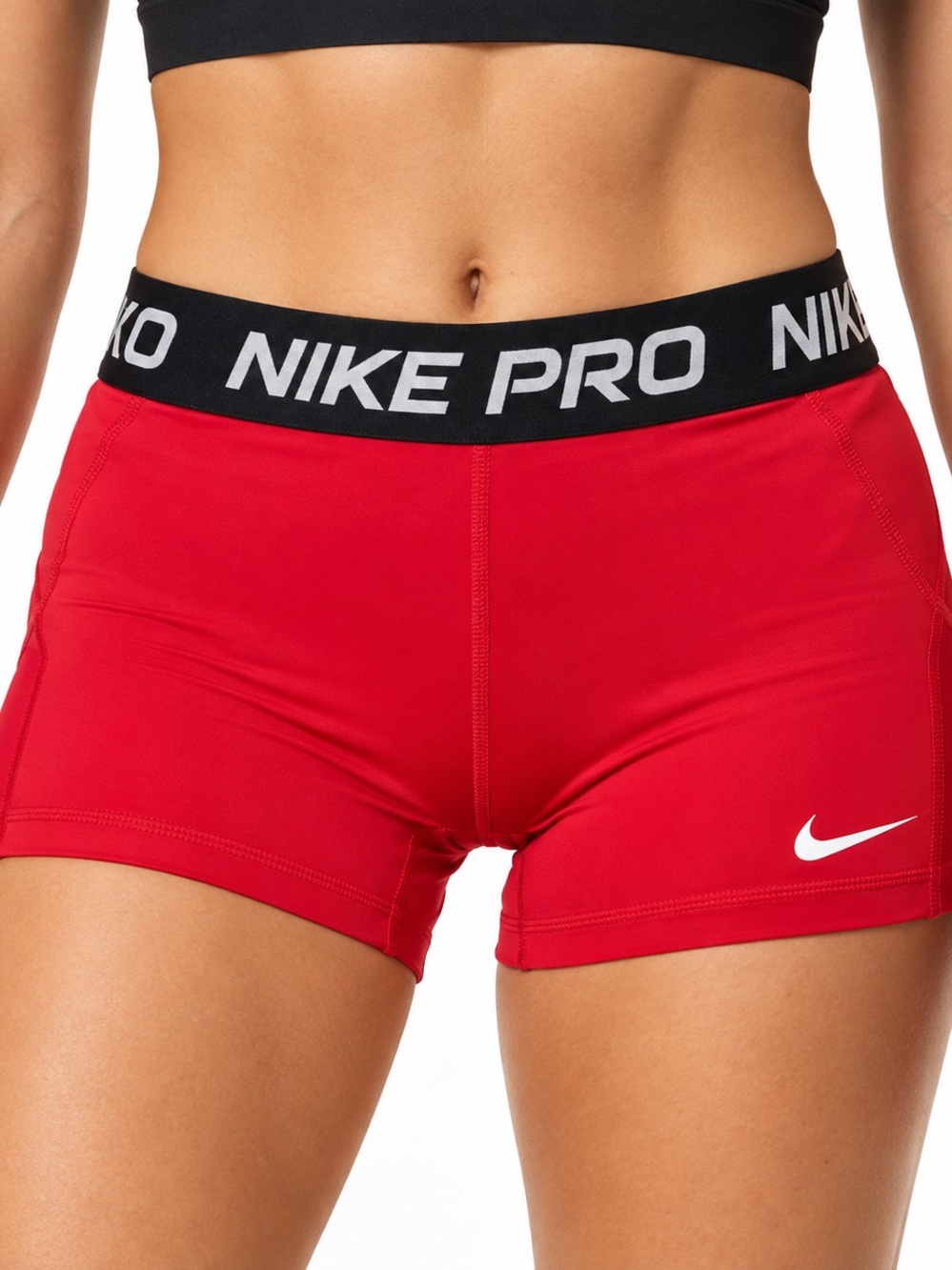 Nike Pro Dri-FIT Red Compression Shorts Women’s Medium Gym Workout